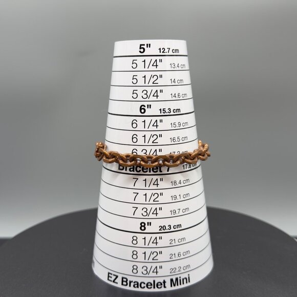 Vintage Solid Copper Chain Link Bracelet With Hook Clasp 6 3/4" - Picture 12 of 12